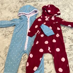 Carter’s set of warm fleece onsies!